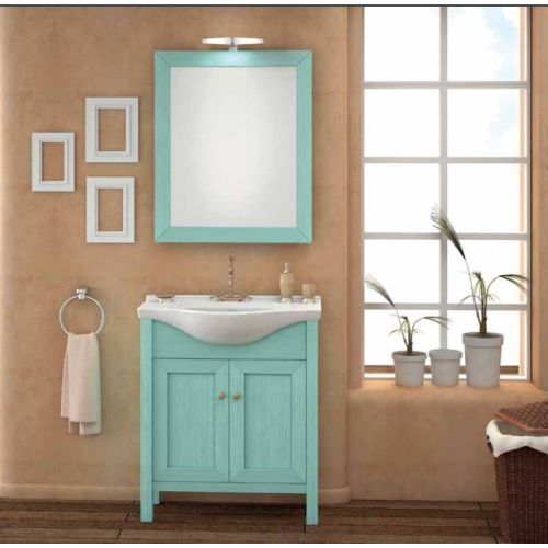 ΕΠΙΠΛΟ ΜΠΑΝΙΟΥ Set Drop FAETHON 65 Green 65cm ΜΕ ΚΑΘΡΕΠΤΗ ΚΑΙ ΦΩΤΙΣΤΙΚΟ