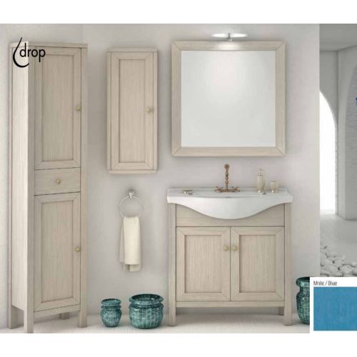 ΕΠΙΠΛΟ ΜΠΑΝΙΟΥ Set Drop NAFSIKA 75 BLUE 75cm ΜΕ ΚΑΘΡΕΠΤΗ ΚΑΙ ΦΩΤΙΣΤΙΚΟ