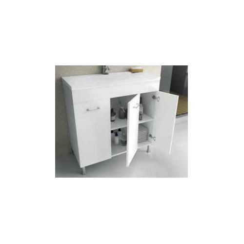 ΕΠΙΠΛΟ ΜΠΑΝΙΟΥ SET Drop MILITOS 80 White ΚΑΘΡΕΠΤΗΣ ΜΕ ΔΥΟ ΕΡΜΑΡΙΑ 80cm