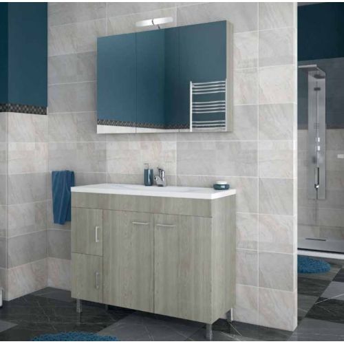 ΕΠΙΠΛΟ ΜΠΑΝΙΟΥ SET Drop MILITOS 100 Brown 1 ΜΕ ΚΑΘΡΕΠΤΗ ΚΑΙ ΦΩΤΙΣΤΙΚΟ 100cm