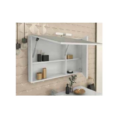 ΕΠΙΠΛΟ ΜΠΑΝΙΟΥ SET Drop STATUS 100 White ΜΕ ΚΑΘΡΕΠΤΗ ΚΑΙ ΦΩΤΙΣΤΙΚΟ