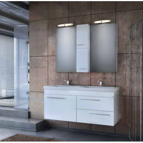 ΕΠΙΠΛΟ ΜΠΑΝΙΟΥ SET Drop STATUS 120 White ΚΑΙ ΦΩΤΙΣΤΙΚΑ