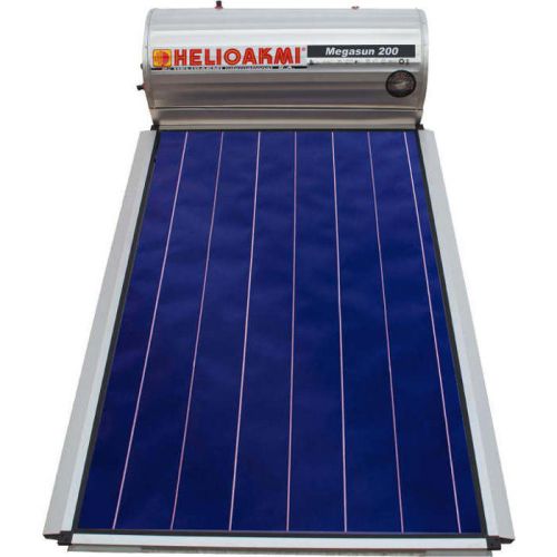 ΗΛΙΑΚΟΣ ΘΕΡΜΟΣΙΦΩΝΑΣ HELIOAKMI Megasun 200 Glass Επιλεκτικός Τιτανίου 2,62m² ΤΡΙΠΛΗΣ ΕΝΕΡΓΕΙΑΣ