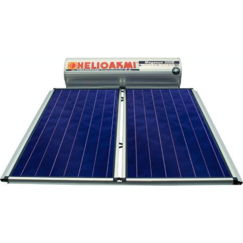 ΗΛΙΑΚΟΣ ΘΕΡΜΟΣΙΦΩΝΑΣ HELIOAKMI Megasun 300E Glass Επιλεκτικός Τιτανίου 5,24m² ΤΡΙΠΛΗΣ ΕΝΕΡΓΕΙΑΣ