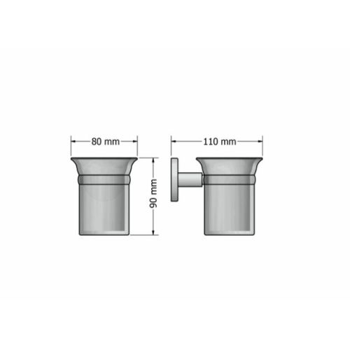 ΠΟΤΗΡΟΘΗΚΗ ΤΟΙΧΟΥ SANCO Twist 14301-A03  Chrome