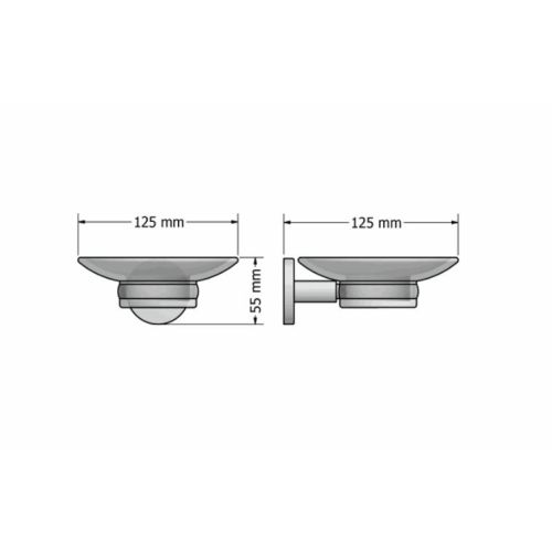 ΣΑΠΟΥΝΟΘΗΚΗ ΤΟΙΧΟΥ SANCO Twist 14302-A03 Chrome