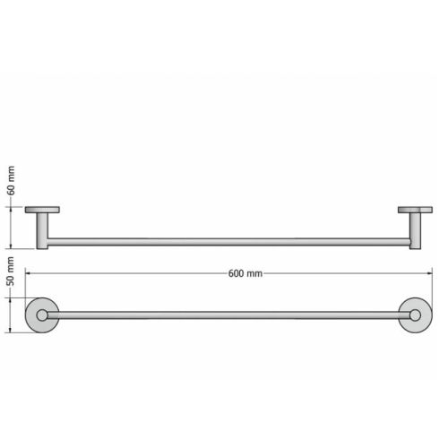 ΠΕΤΣΕΤΟΘΗΚΗ ΤΟΙΧΟΥ ΜΟΝΗ 60 cm SANCO Twist 14304-A03 Chrome