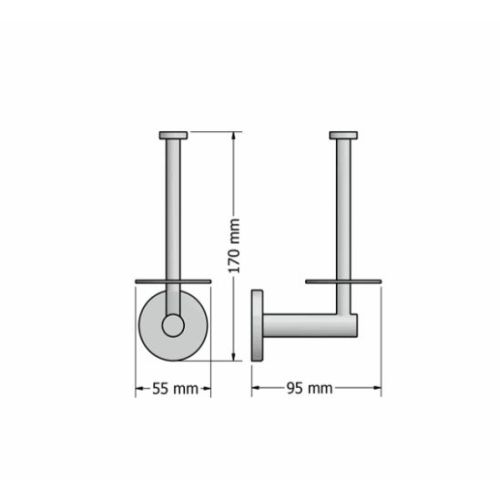 ΧΑΡΤΟΘΗΚΗ ΤΟΙΧΟΥ ΕΦΕΔΡΙΚΗ SANCO Twist 14316-A03 Chrome