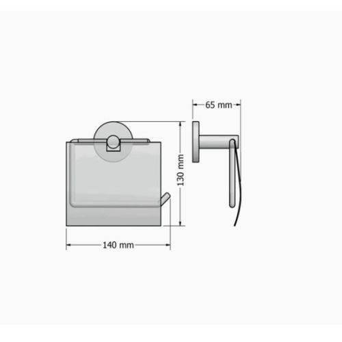 ΧΑΡΤΟΘΗΚΗ ΤΟΙΧΟΥ ΜΕ ΚΑΠΑΚΙ SANCO Twist 14317-A03 Chrome