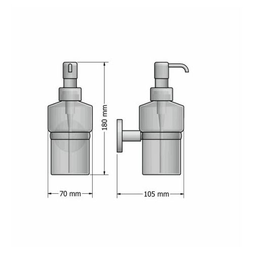 ΝΤΙΣΠΕΝΣΕΡ ΥΓΡΟΥ ΣΑΠΟΥΝΙΟΥ ΤΟΙΧΟΥ SANCO Twist 14322-A03 Chrome