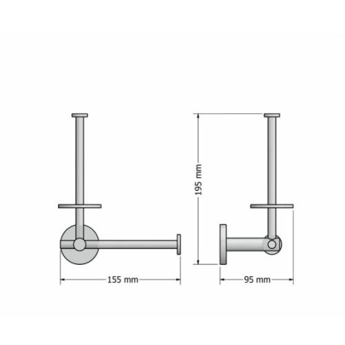 ΧΑΡΤΟΘΗΚΗ ΤΟΙΧΟΥ ΔΙΠΛΗ SANCO Twist 14386-A03 Chrome