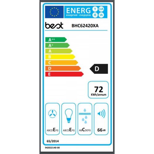 ΑΠΟΡΡΟΦΗΤΗΡΑΣ ΚΟΥΖΙΝΑΣ ΕΠΙΤΟΙΧΟΣ BEST Win 60 Inox 60 cm