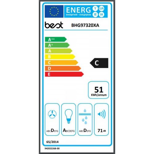 ΑΠΟΡΡΟΦΗΤΗΡΑΣ ΚΟΥΖΙΝΑΣ ΕΝΤΟΙΧΙΖΟΜΕΝΟΣ BEST Compass 90 Inox 90 cm