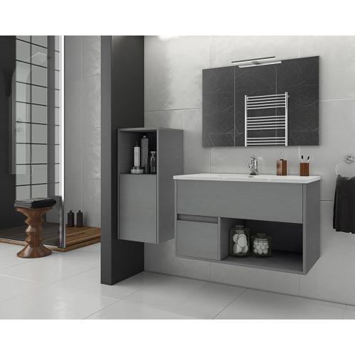 ΕΠΙΠΛΟ ΜΠΑΝΙΟΥ Set Drop SORRENTO 85 Cement Wood Finish 85cm