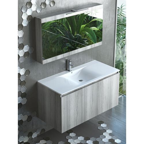 ΕΠΙΠΛΟ ΜΠΑΝΙΟΥ Set Drop MAGNOLIA S 100 Rock OAK 100cm