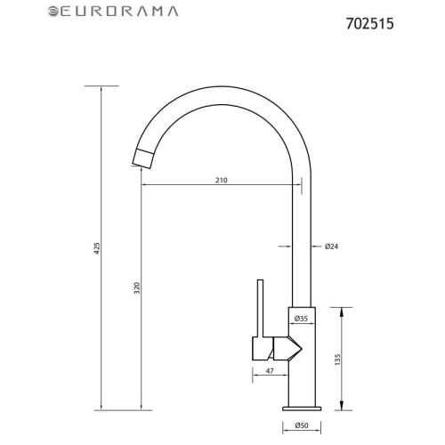 ΜΠΑΤΑΡΙΑ ΚΟΥΖΙΝΑΣ EURORAMA INOX 702515
