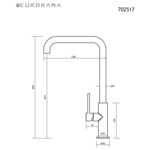 ΜΠΑΤΑΡΙΑ ΚΟΥΖΙΝΑΣ EURORAMA INOX 702517