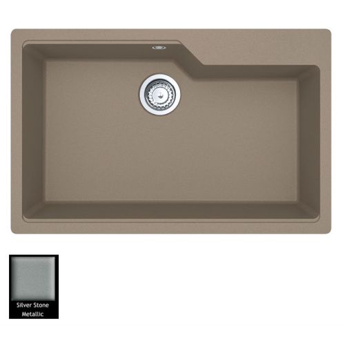 ΝΕΡΟΧΥΤΗΣ ΓΡΑΝΙΤΗ Carron Phoenix ARUBA 6075 Silver Stone 78x50 cm