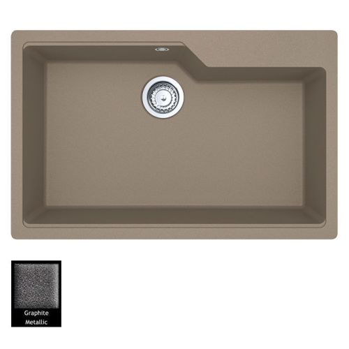 ΝΕΡΟΧΥΤΗΣ ΓΡΑΝΙΤΗ Carron Phoenix ARUBA 6075 Graphite 78x50 cm