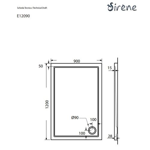 ΝΤΟΥΖΙΕΡΑ ΑΚΡΥΛΙΚΗ Sirene Extra Flat E12090 120x90 cm