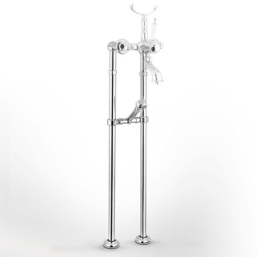 ΖΕΥΓΟΣ ΠΟΔΙΑ ΣΤΗΡΙΞΗΣ ΠΑΡΟΧΗ ΝΕΡΟΥ Bugnatese OXFORD 19642 Chrome ΓΙΑ ΕΛΕΥΘΕΡΗ ΤΟΠΟΘΕΤΗΣΗ ΜΠΑΤΑΡΙΑΣ ΛΟΥΤΡΟΥ