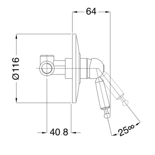 ΜΕΙΚΤΗΣ ΕΝΤΟΙΧΙΣΜΟΥ ΜΙΑΣ ΕΞΟΔΟΥ Bugnatese OXFORD 6330 Rame