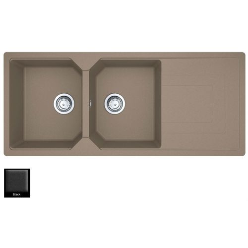 ΝΕΡΟΧΥΤΗΣ ΓΡΑΝΙΤΗ Carron Phoenix ARUBA 6210 Black 116x50 cm