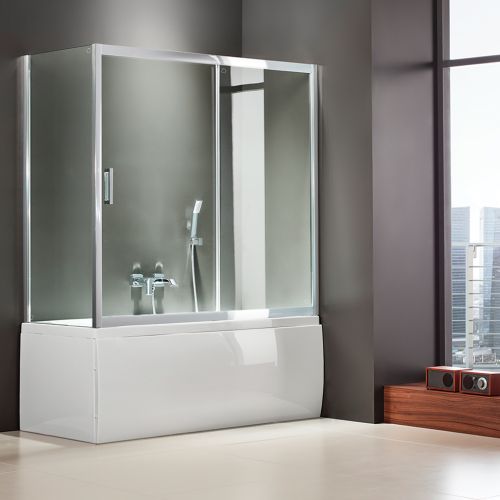 ΚΑΜΠΙΝΑ ΠΟΡΤΑ ΜΠΑΝΙΕΡΑΣ AXIS Bath Slider SLBX 140 T (1+1) Clear + 2 x ΧB3/140-100