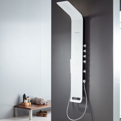 ΣΤΗΛΗ ΝΤΟΥΣ ΥΔΡΟΜΑΣΑΖ ΤΕΣΣΑΡΩΝ ΕΞΟΔΩΝ Icos Shower ASTREA White Matt
