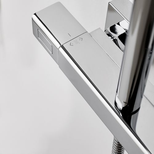 ΘΕΡΜΟΣΤΑΤΙΚΗ ΜΠΑΤΑΡΙΑ ΝΤΟΥΣ ΜΕ ΚΟΛΩΝΑ EURORAMA THERMO SQUARE 613065 Chrome