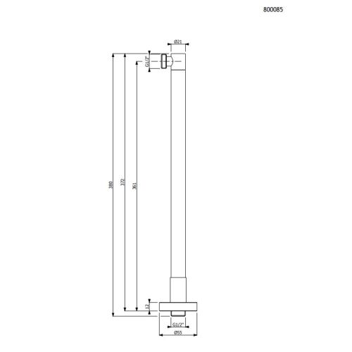 ΚΕΦΑΛΗ ΝΤΟΥΖ ΑΝΑΚΛΙΝΟΜΕΝΗ ΜΕ ΒΡΑΧΙΟΝΑ ARMANDO VICARIO Slim Industrial Brushed Gold