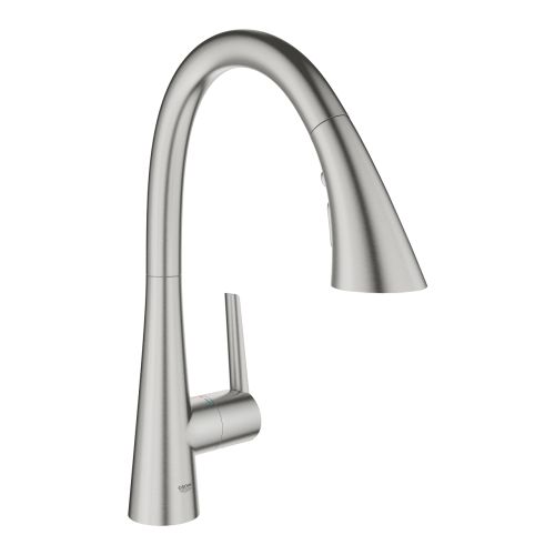 ΜΠΑΤΑΡΙΑ ΚΟΥΖΙΝΑΣ ΜΕ ΝΤΟΥΣ GROHE ZEDRA 32294DC2 Supersteel