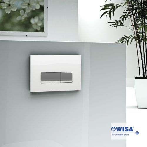 ΠΛΑΚΕΤΑ ΧΕΙΡΙΣΜΟΥ EASY TOUCH ΓΙΑ ΚΑΖΑΝΑΚΙΑ WISA Vivente F390-300 White Glass /  Chrome