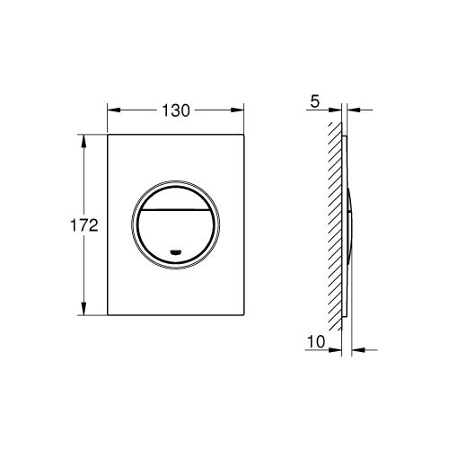 ΠΛΑΚΕΤΑ ΕΝΕΡΓΟΠΟΙΗΣΗΣ ΓΙΑ ΚΑΖΑΝΑΚΙΑ GROHE NOVA Cosmopolitan S 37601SH0 Alpine White