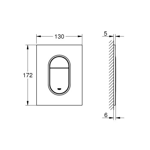 ΠΛΑΚΕΤΑ ΕΝΕΡΓΟΠΟΙΗΣΗΣ ΓΙΑ ΚΑΖΑΝΑΚΙΑ GROHE ARENA Cosmopolitan S 37624000 Chrome