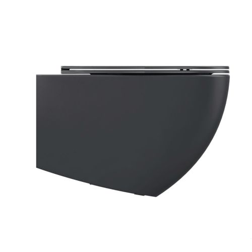ΛΕΚΑΝΗ WC ΚΡΕΜΑΣΤΗ ΜΕ ΚΑΛΥΜΜΑ ΒΑΚΕΛΙΤΗ BIANCO Ceramica LENTA 381600 C Anthracite Matt 53 cm