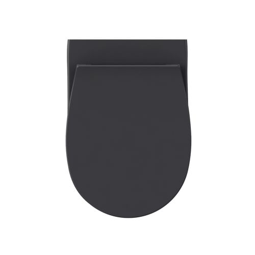 ΛΕΚΑΝΗ WC ΚΡΕΜΑΣΤΗ ΜΕ ΚΑΛΥΜΜΑ ΒΑΚΕΛΙΤΗ BIANCO Ceramica LENTA 381600 C Anthracite Matt 53 cm