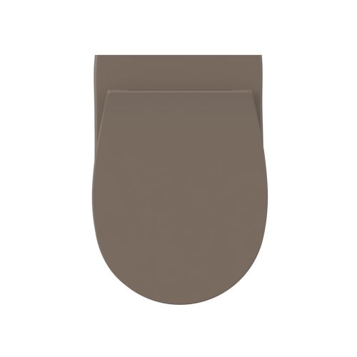 ΛΕΚΑΝΗ WC ΚΡΕΜΑΣΤΗ ΜΕ ΚΑΛΥΜΜΑ ΒΑΚΕΛΙΤΗ BIANCO Ceramica LENTA 381600 C Taupe Matt 53 cm