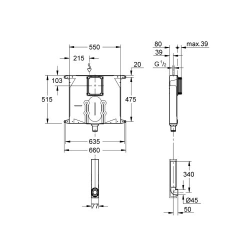 ΚΑΖΑΝΑΚΙ ΕΝΤΟΙΧΙΖΟΜΕΝΟ ΓΙΑ ΛΕΚΑΝΗ GROHE 38863000