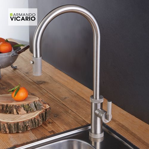 ΜΠΑΤΑΡΙΑ ΚΟΥΖΙΝΑΣ ΜΕ ΝΤΟΥΣ Armando Vicario URBAN 400702 Inox Finish