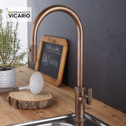 ΜΠΑΤΑΡΙΑ ΚΟΥΖΙΝΑΣ ΜΕ ΝΤΟΥΣ Armando Vicario URBAN 400702 Natural Brass