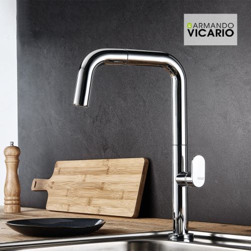ΜΠΑΤΑΡΙΑ ΚΟΥΖΙΝΑΣ ΜΕ ΝΤΟΥΣ Armando Vicario EVA 400746 Chrome