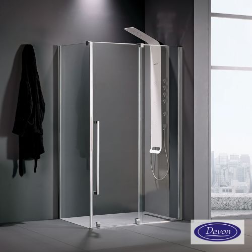 ΚΑΜΠΙΝΑ ΠΟΡΤΑ ΝΤΟΥΖΙΕΡΑΣ Devon Breeze Slider BSL 120 C Χρώμιο 121-124 x h 200 cm