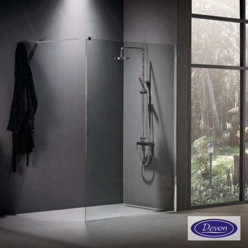 ΔΙΑΧΩΡΙΣΤΙΚΟ ΠΑΝΕΛ ΝΤΟΥΣ Devon Iwis Walk-in IW 130 C Χρώμιο 127-129 x h 200 cm