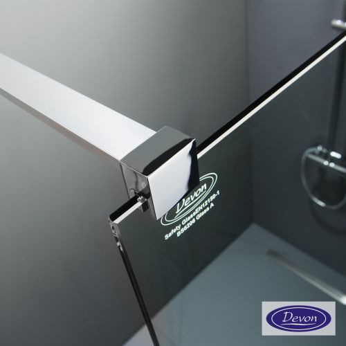 ΔΙΑΧΩΡΙΣΤΙΚΟ ΠΑΝΕΛ ΝΤΟΥΣ Devon Iwis Walk-in IW 130 C Χρώμιο 127-129 x h 200 cm