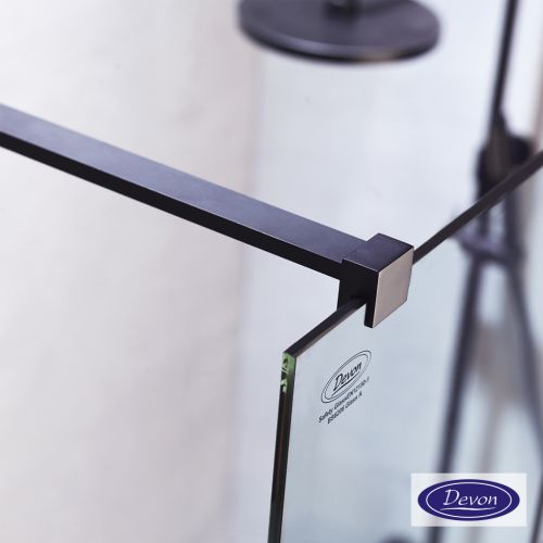 ΔΙΑΧΩΡΙΣΤΙΚΟ ΠΑΝΕΛ ΝΤΟΥΣ Devon Iwis Walk-in IW 140 C Black Matt 137-139 x h 200 cm
