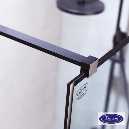 ΔΙΑΧΩΡΙΣΤΙΚΟ / DECOR ΝΤΟΥΣ Devon Iwis Walk-in IW 110 DC Black Matt 107-109 x h 200 cm