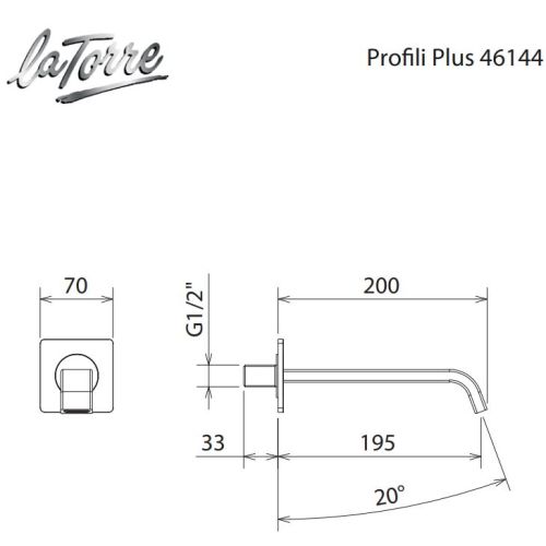 ΣΤΟΜΙΟ ΠΛΗΡΩΣΗΣ ΜΠΑΝΙΕΡΑΣ La Torre Profili Plus 46144 Χρώμιο