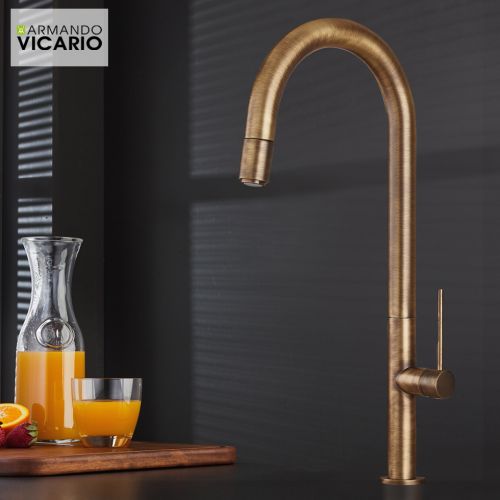 ΜΠΑΤΑΡΙΑ ΚΟΥΖΙΝΑΣ ΜΕ ΝΤΟΥΣ Armando Vicario TOZO 48780 Antique Brass