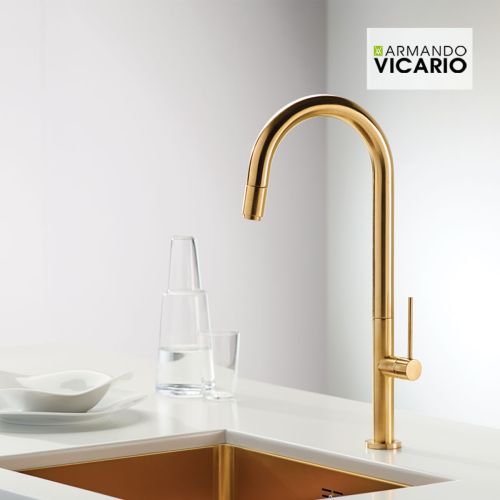 ΜΠΑΤΑΡΙΑ ΚΟΥΖΙΝΑΣ ΜΕ ΝΤΟΥΣ Armando Vicario TOZO 48780 Gold Brushed